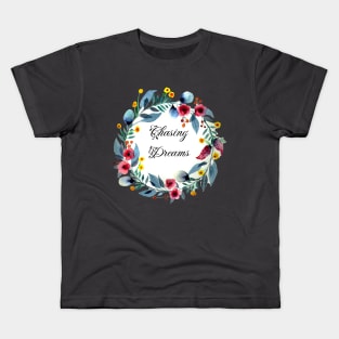 Watercolor Dreams  Floral Wreath in Stylish Elegant Style Kids T-Shirt